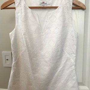 Vineyard Vines White Eyelet Top Size 2